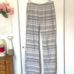 Gilligan & O'Malley Gray and White Patterned Women's pajama pants sleepwear